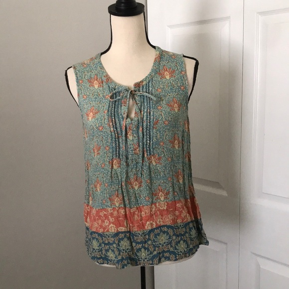 Daniel Rainn Tops - ANTHROPOLOGIE DANIEL RAINN Sleeveless Plaquette floral Top | M